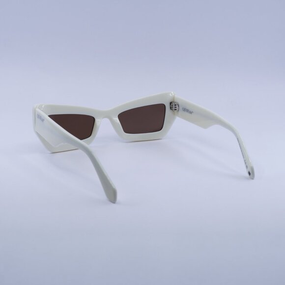 ?️New Off-White OERI137 AURORA 0164 Sunglasses - White Frame, Brown Lenses main image 7